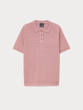 Linen and cotton polo sweater - Marina Rinaldi