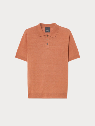 Linen and cotton polo sweater - Marina Rinaldi