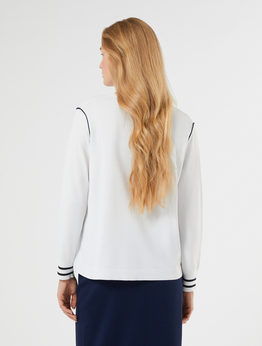 Stretch viscose sweater - WHITE - Marina Rinaldi - 4