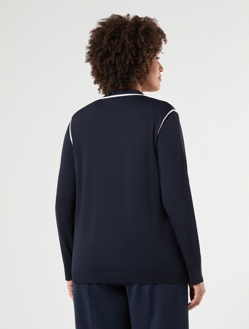 Pullover aus Viskosestretch - NACHTBLAU - Marina Rinaldi - 4