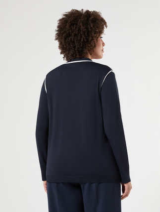 Stretch viscose sweater - MIDNIGHTBLUE - Marina Rinaldi - 4