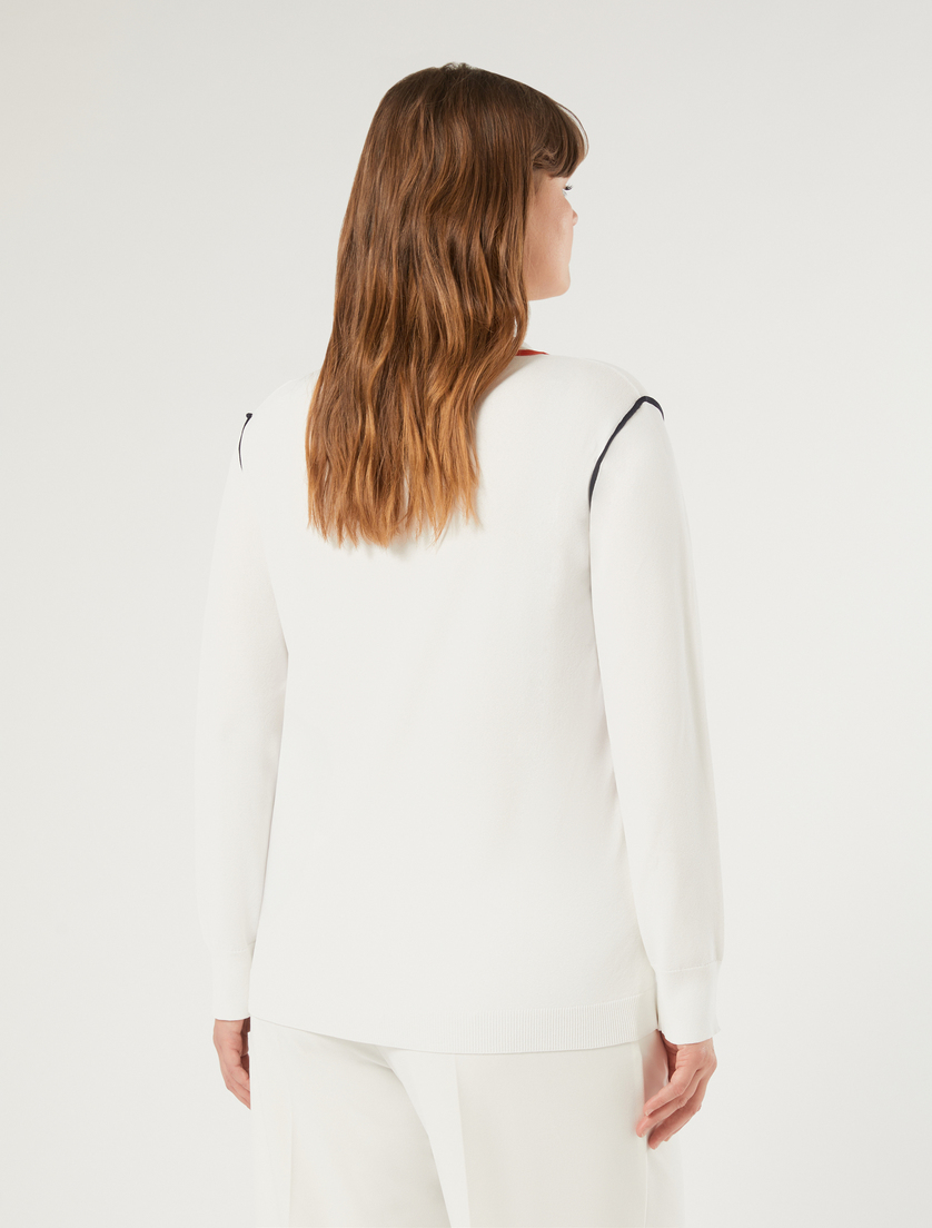 Stretch viscose sweater - WHITE - Marina Rinaldi - 4
