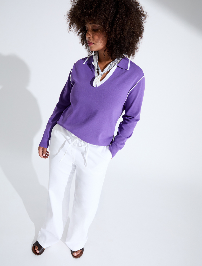 Pull en viscose stretch - VIOLET - Marina Rinaldi - 2