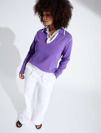 Stretch viscose sweater - Marina Rinaldi