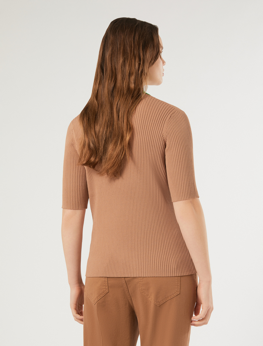 Stretch viscose sweater - CARAMEL - Marina Rinaldi - 4