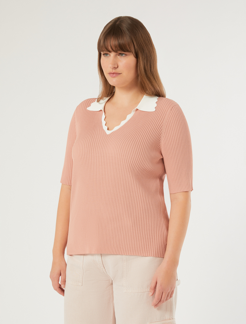 Stretch viscose sweater - ANTIQUE ROSE - Marina Rinaldi - 3