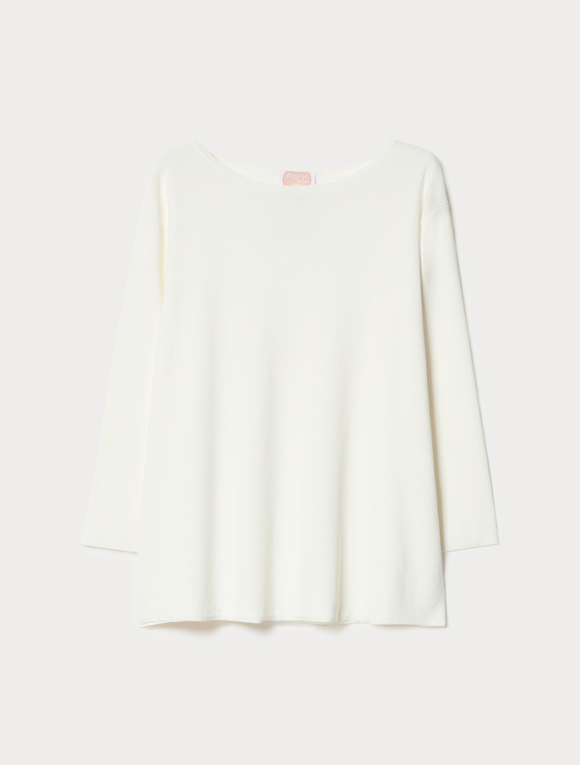 Jersey de viscosa elástica - BLANCO - Marina Rinaldi