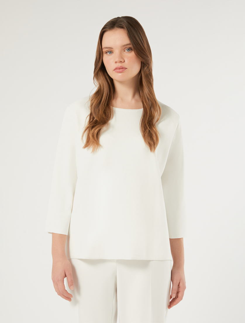 Jersey de viscosa elástica - BLANCO - Marina Rinaldi - 3