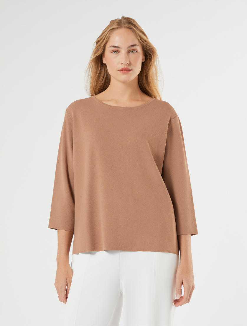 Stretch viscose sweater - CARAMEL - Marina Rinaldi - 3