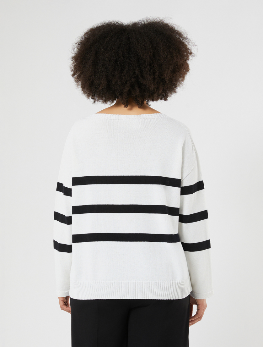 Pull en crêpe de coton - BLANC - Marina Rinaldi - 4