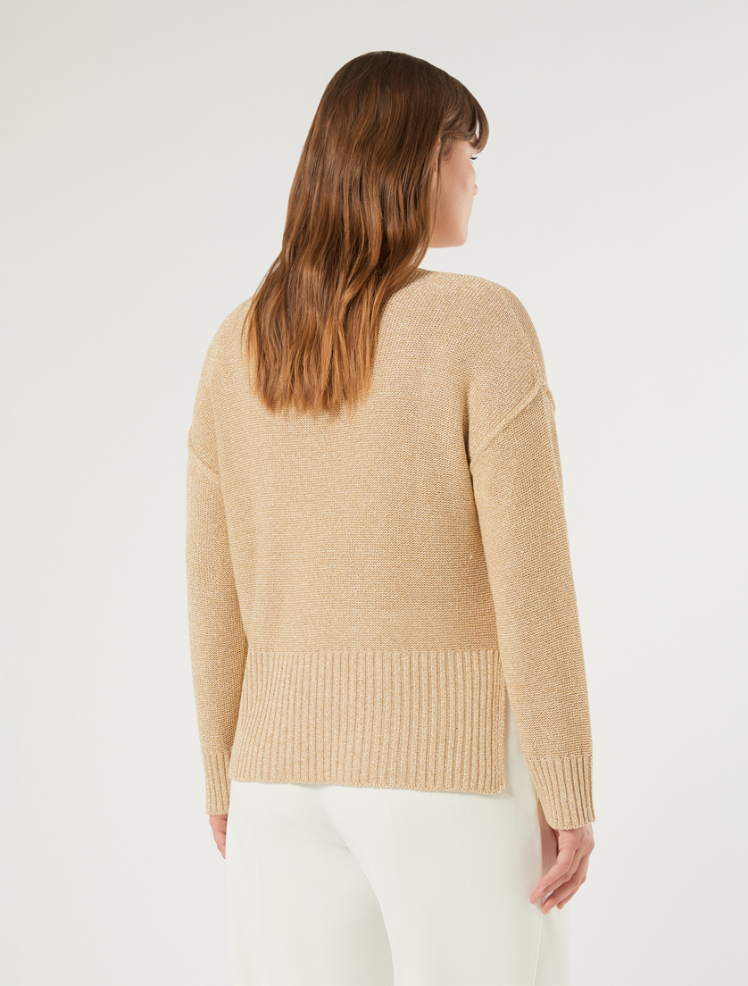 Maglia in viscosa lurex - VANIGLIA - Marina Rinaldi - 4