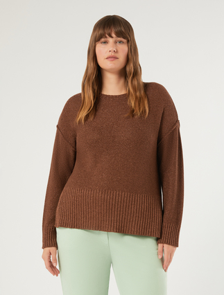 Pull en viscose lurex - CARAMEL