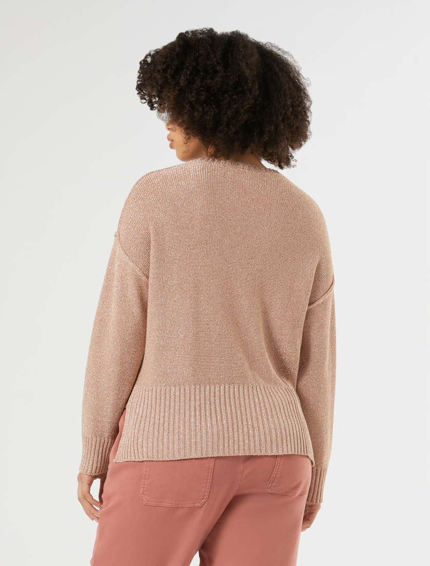 Maglia in viscosa lurex - ROSA ANTICO - Marina Rinaldi - 4