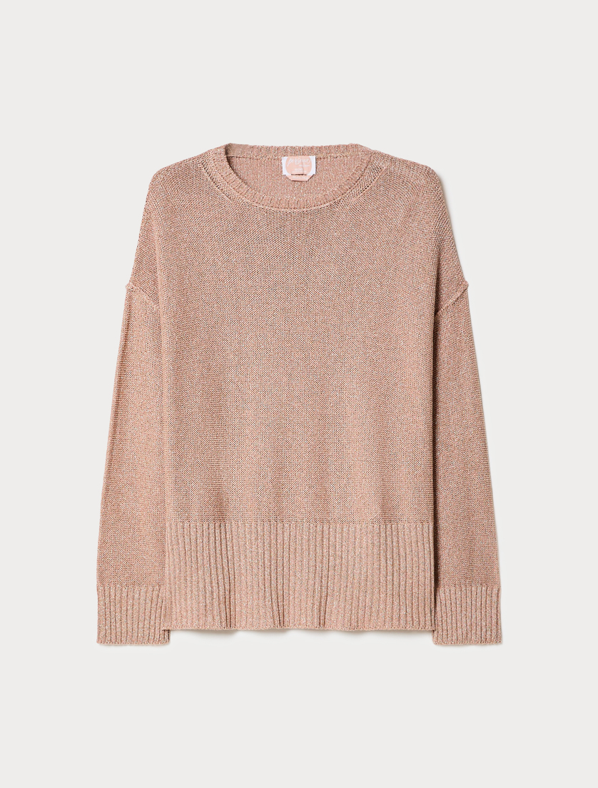 Maglia in viscosa lurex - ROSA ANTICO - Marina Rinaldi