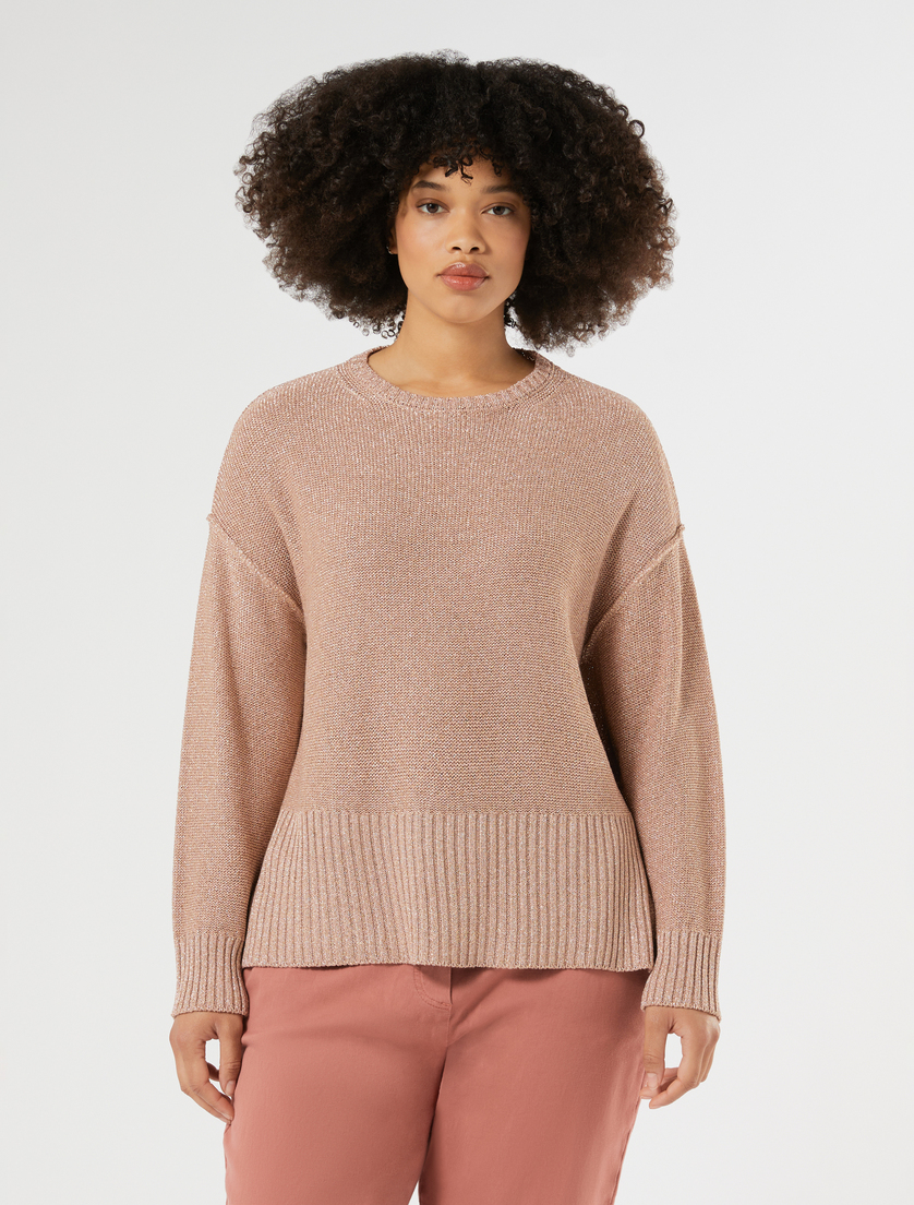 Maglia in viscosa lurex - ROSA ANTICO - Marina Rinaldi - 3