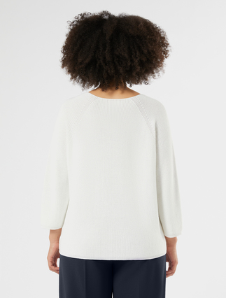 Cotton sweater - WHITE - Marina Rinaldi - 4