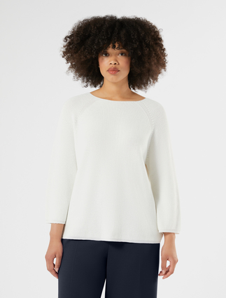Cotton sweater - WHITE - Marina Rinaldi - 3