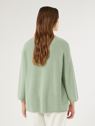 Cotton sweater - SAGE GREEN - Marina Rinaldi - 4