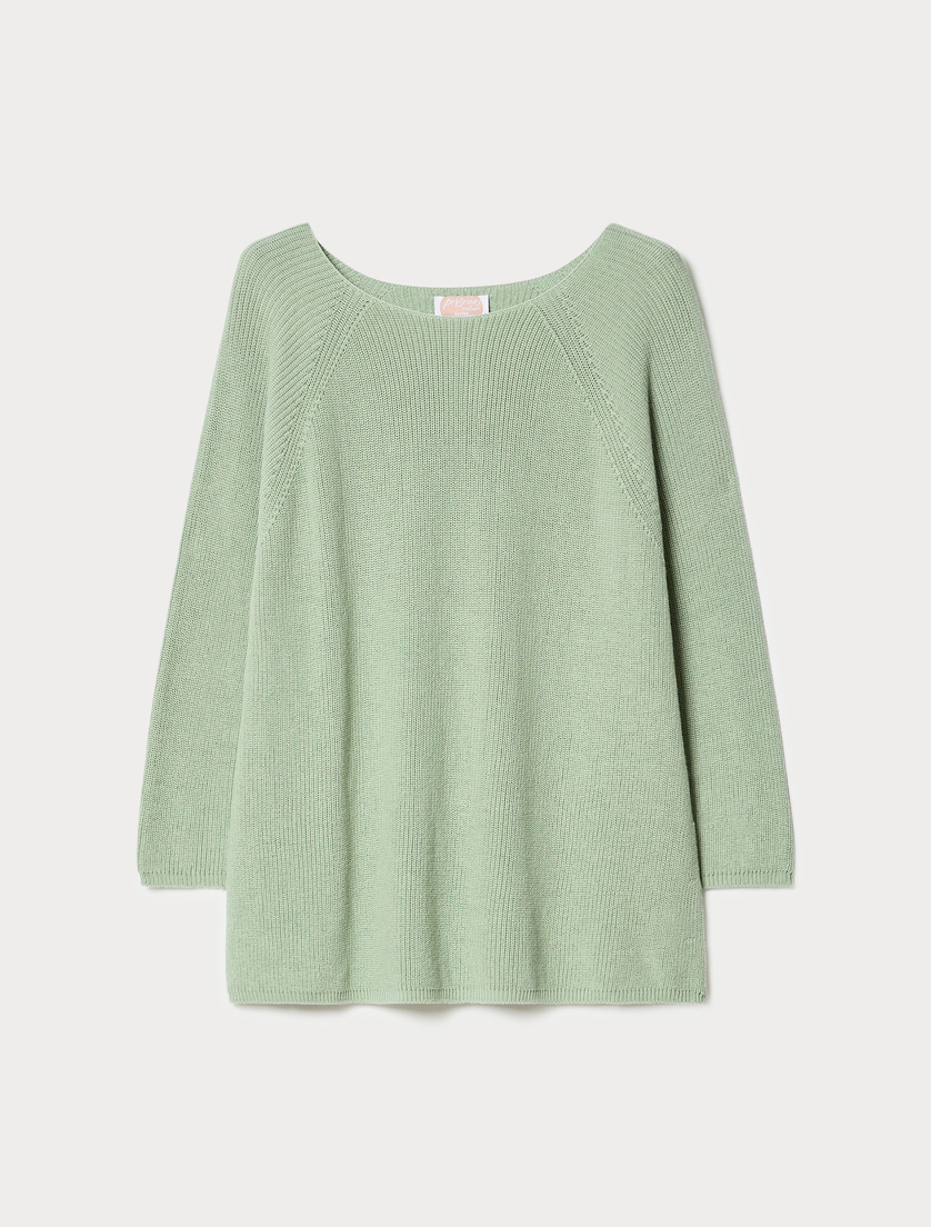 Maglia in cotone - VERDE SALVIA - Marina Rinaldi