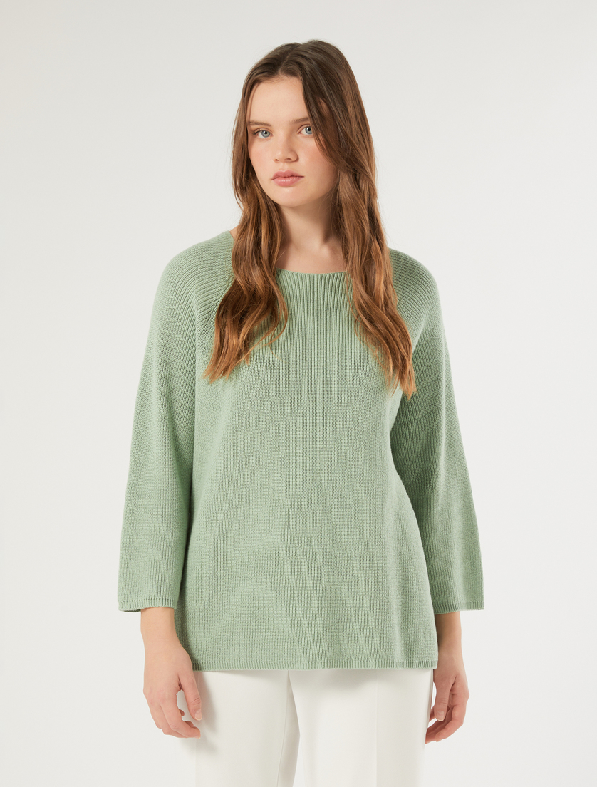 Maglia in cotone - VERDE SALVIA - Marina Rinaldi - 3