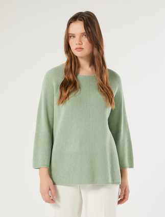 Cotton sweater - SAGE GREEN - Marina Rinaldi - 3