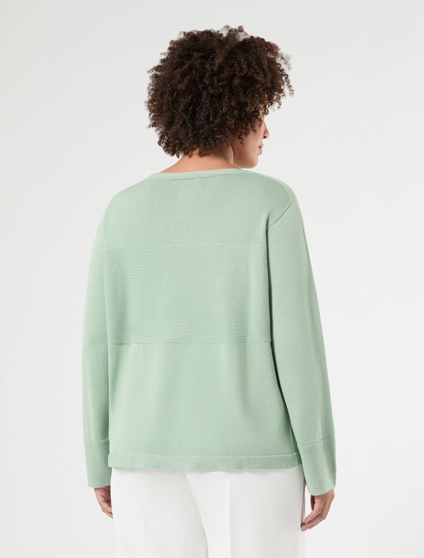 Maglia in puro cotone - VERDE SALVIA - Marina Rinaldi - 4