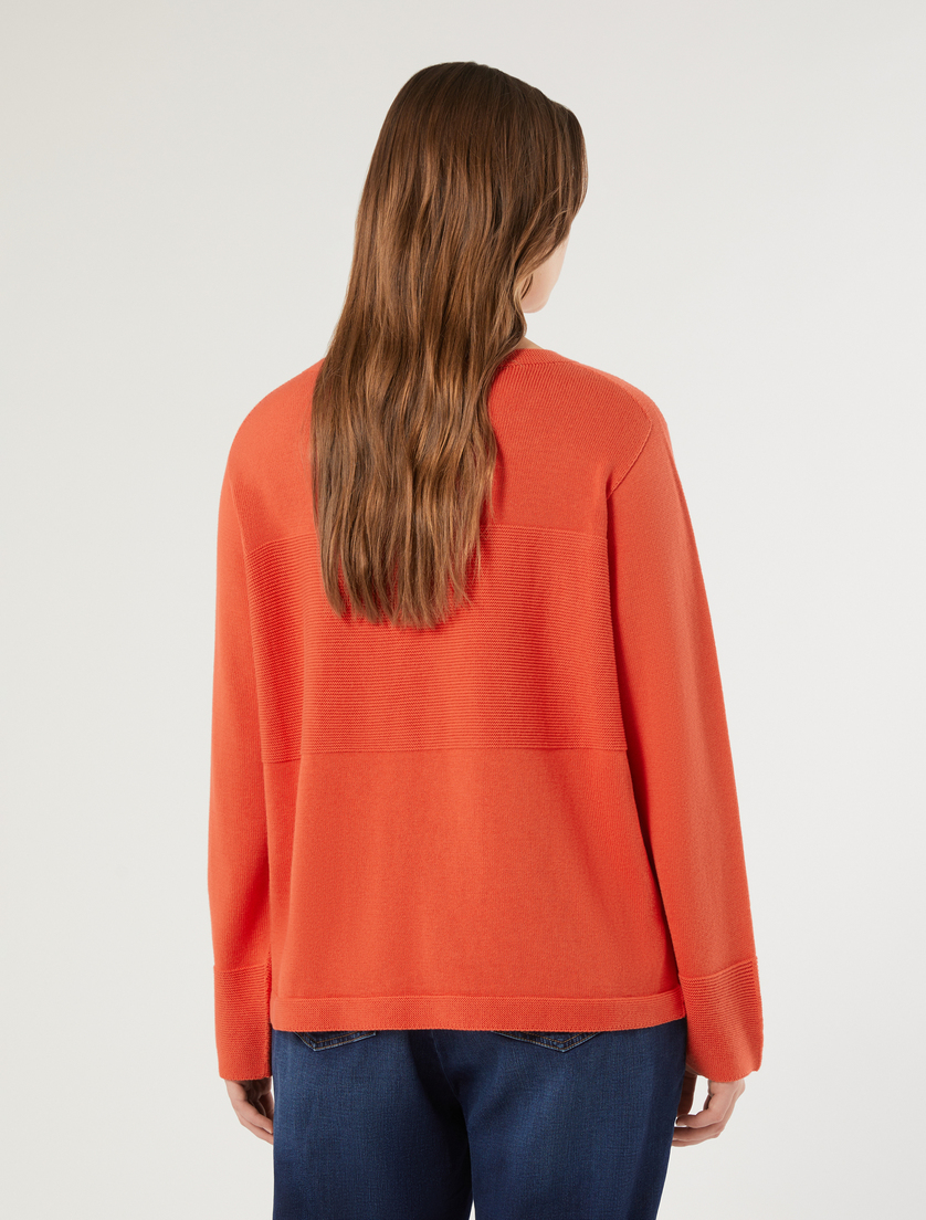 Maglia in puro cotone - ROSSO - Marina Rinaldi - 4