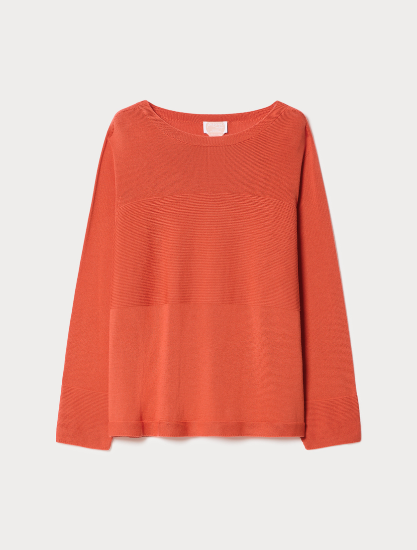 Maglia in puro cotone - ROSSO - Marina Rinaldi