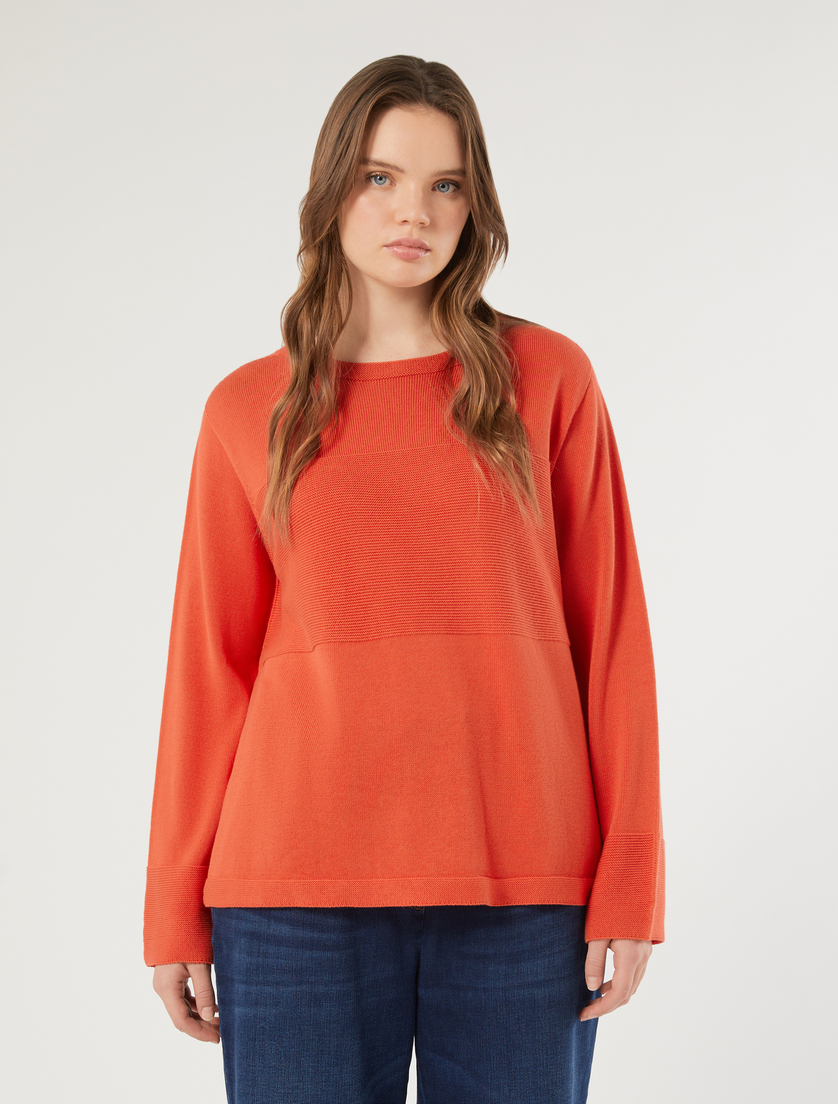 Maglia in puro cotone - ROSSO - Marina Rinaldi - 3