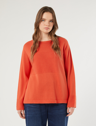 Pure cotton sweater - RED - Marina Rinaldi - 3