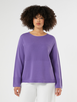 Pure cotton sweater - PURPLE - Marina Rinaldi - 3