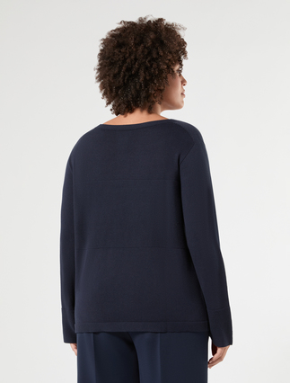 Pure cotton sweater - MIDNIGHTBLUE - Marina Rinaldi - 4