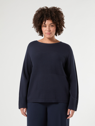 Pure cotton sweater - MIDNIGHTBLUE - Marina Rinaldi - 3
