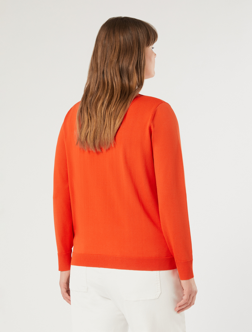 Stretch viscose sweater - RED - Marina Rinaldi - 4