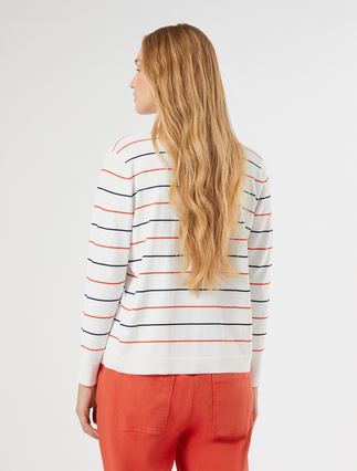 Stretch viscose sweater - WHITE - Marina Rinaldi - 4