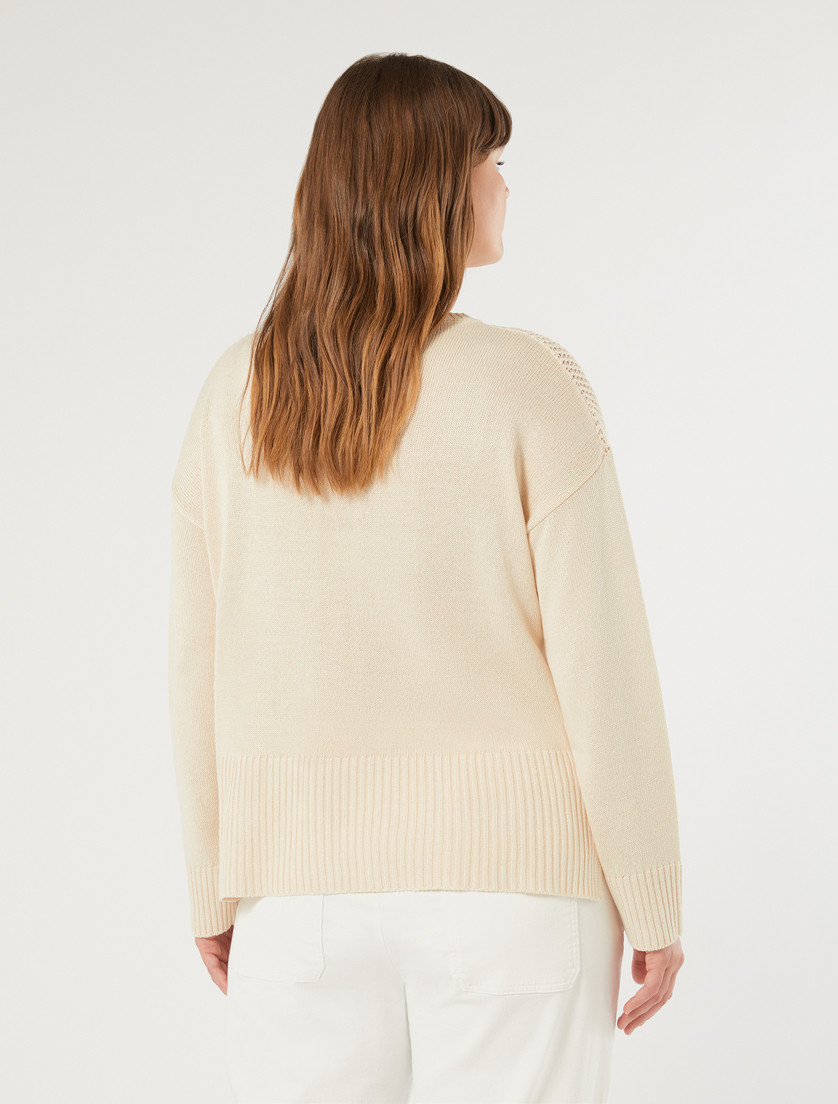 Cordonnet sweater - VANILLA - Marina Rinaldi - 4