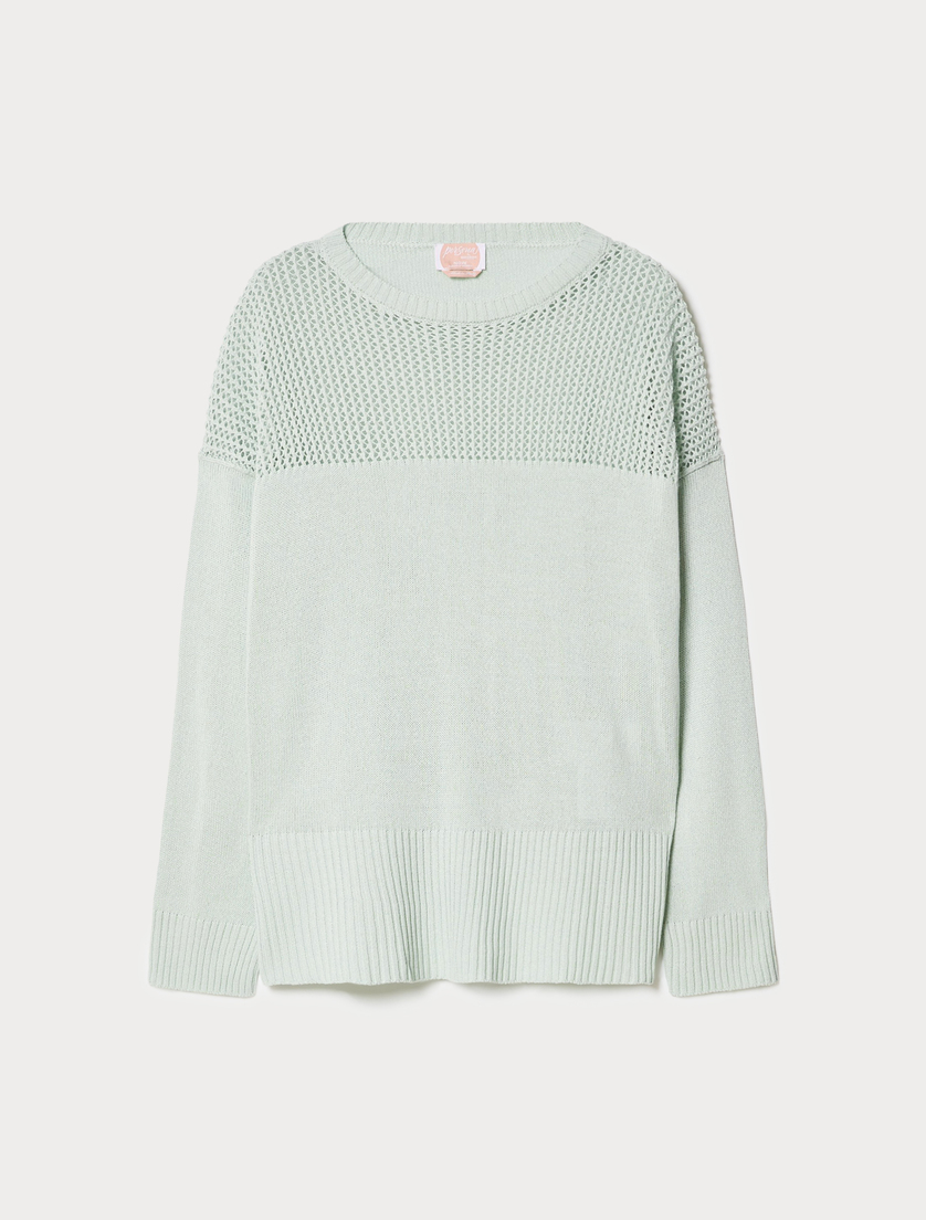 Cordonnet sweater - PASTEL GREEN - Marina Rinaldi