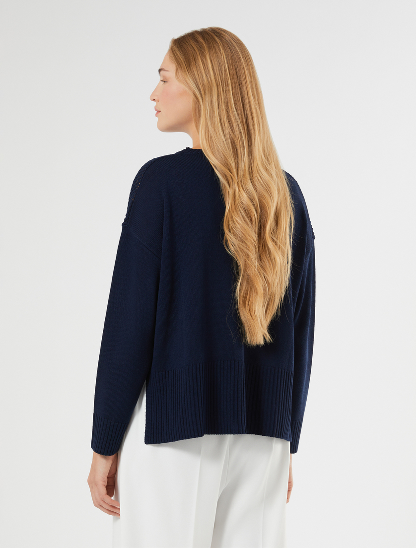 Cordonnet sweater - MIDNIGHTBLUE - Marina Rinaldi - 4
