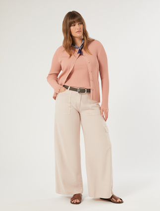 Viscose yarn cardigan and top co-ord set - Marina Rinaldi