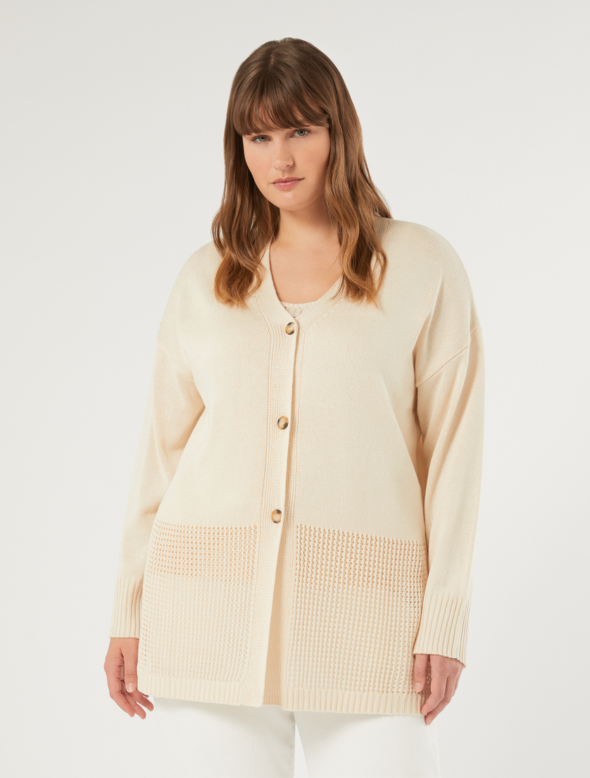 Débardeur et cardigan en cordonnet - VANILLE - Marina Rinaldi - 3