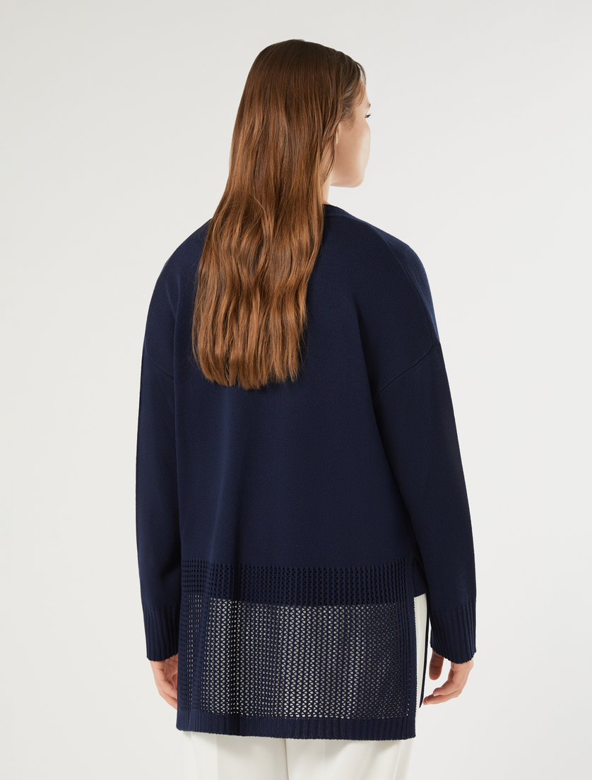 Débardeur et cardigan en cordonnet - BLEU NUIT - Marina Rinaldi - 4
