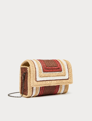 Raffia clutch - BRICK RED - Marina Rinaldi - 2