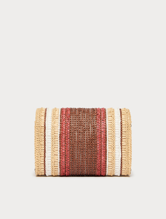 Raffia clutch - BRICK RED - Marina Rinaldi - 3
