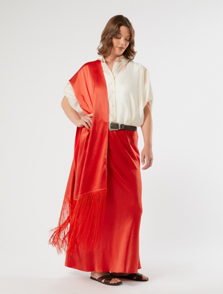 Jersey stole - RED - Marina Rinaldi - 3