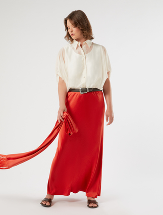 Jersey stole - RED - Marina Rinaldi - 4
