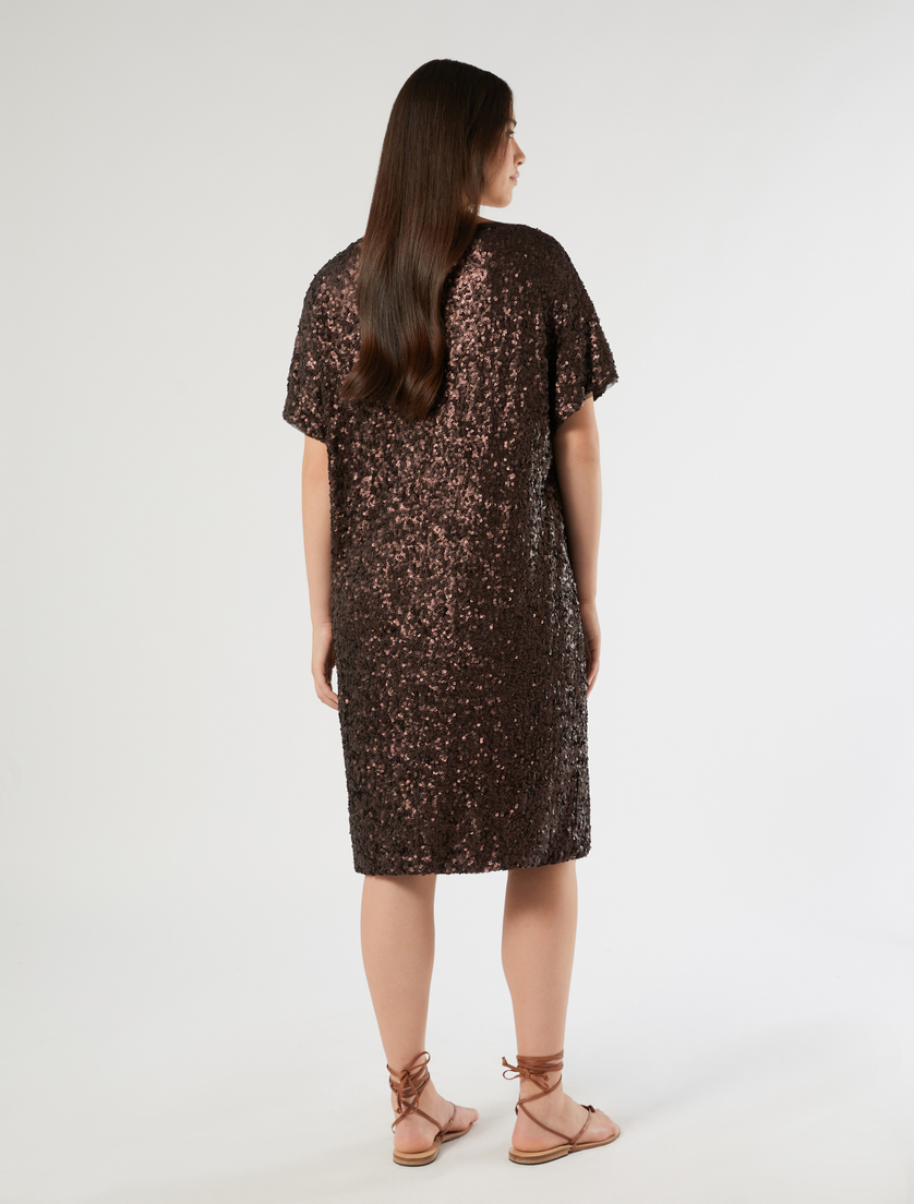 Short sequinned mesh dress - COCOA - Marina Rinaldi - 4
