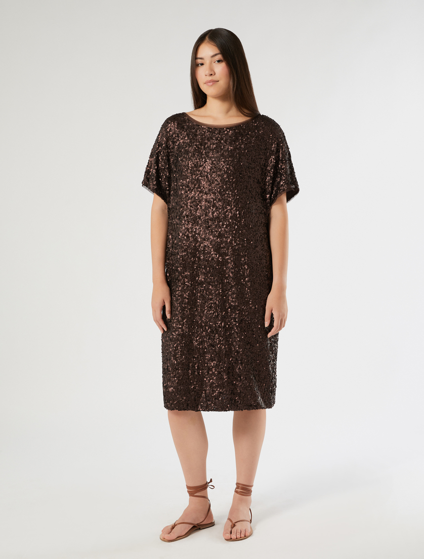 Short sequinned mesh dress - COCOA - Marina Rinaldi - 3