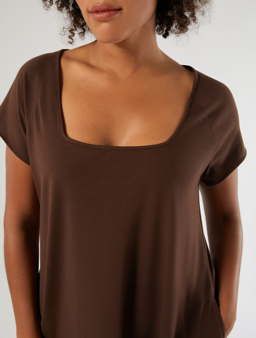 Kleid aus Jersey - KAKAO - Marina Rinaldi - 5