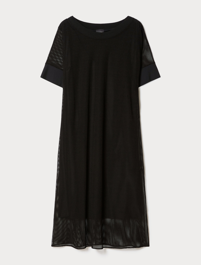 Kleid aus Jersey mit Netzstruktur - SCHWARZ - Marina Rinaldi