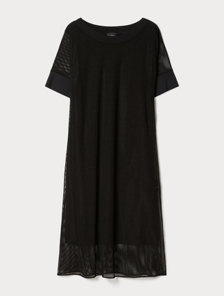 Kleid aus Jersey mit Netzstruktur - Marina Rinaldi